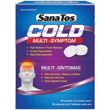 pharmadel sanatos multi symptom cold display